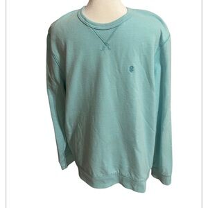 (3) IZOD Blue crewneck sweatshirt with a relaxed fit | Men's Light Blue Sweater